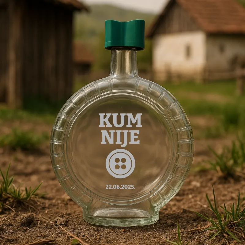 Staklena čutura - Kum nije dugme!